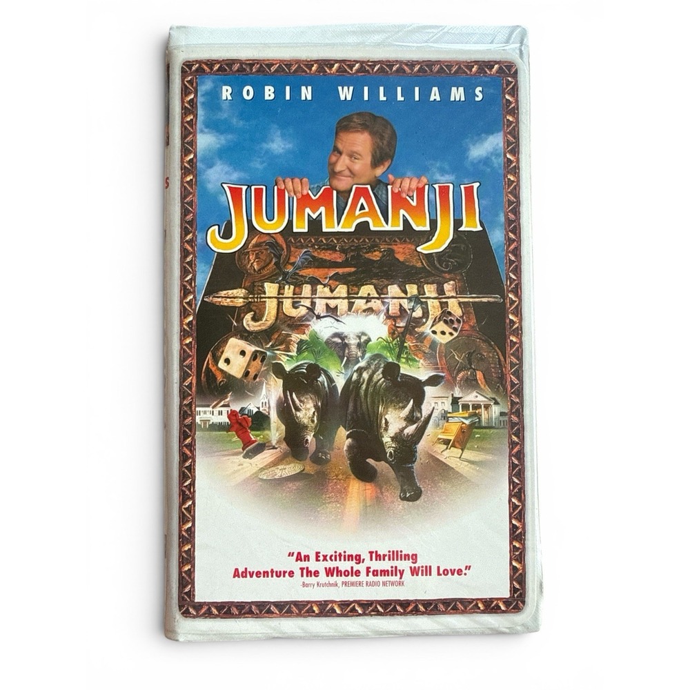 Robin Williams Jumanji VHS 1995 Movie Columbia TriStar Clamshell Case Vintage